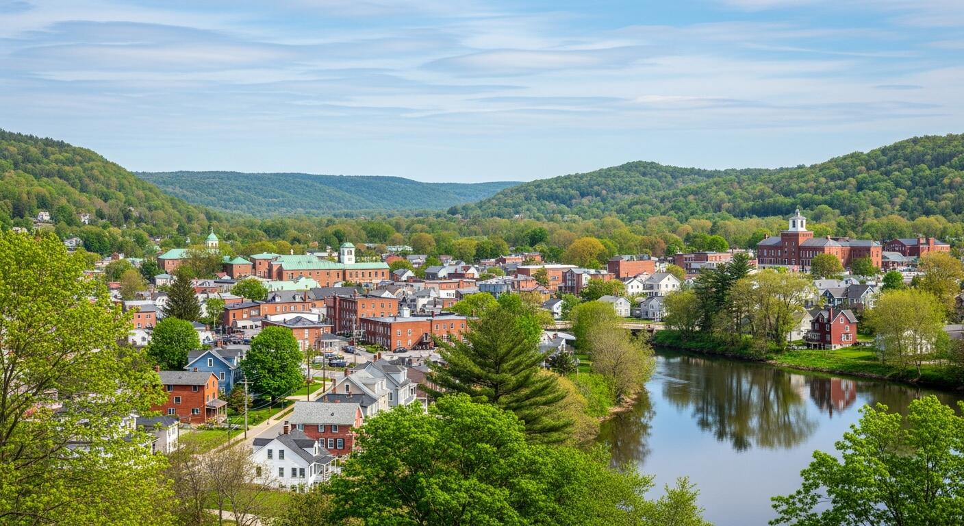 Homes and streetscape in Rocky Hill, Connecticut